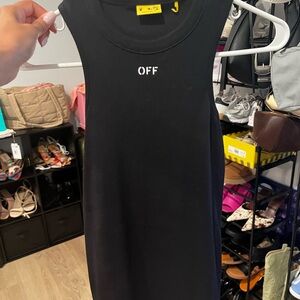 Off-White Black Sleeveless top with Logo